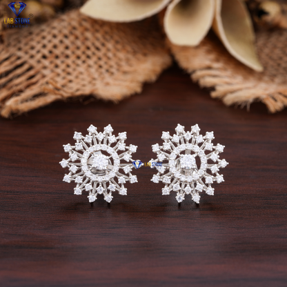 1.60 TDW Round Cut Diamond Pendant & Earring