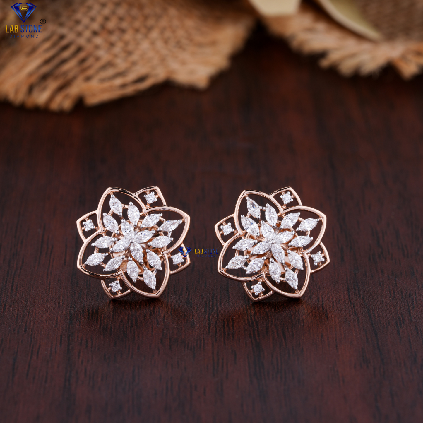 3.43 TDW Round, Marquise & Pear Cut Diamond Pendant & Earring