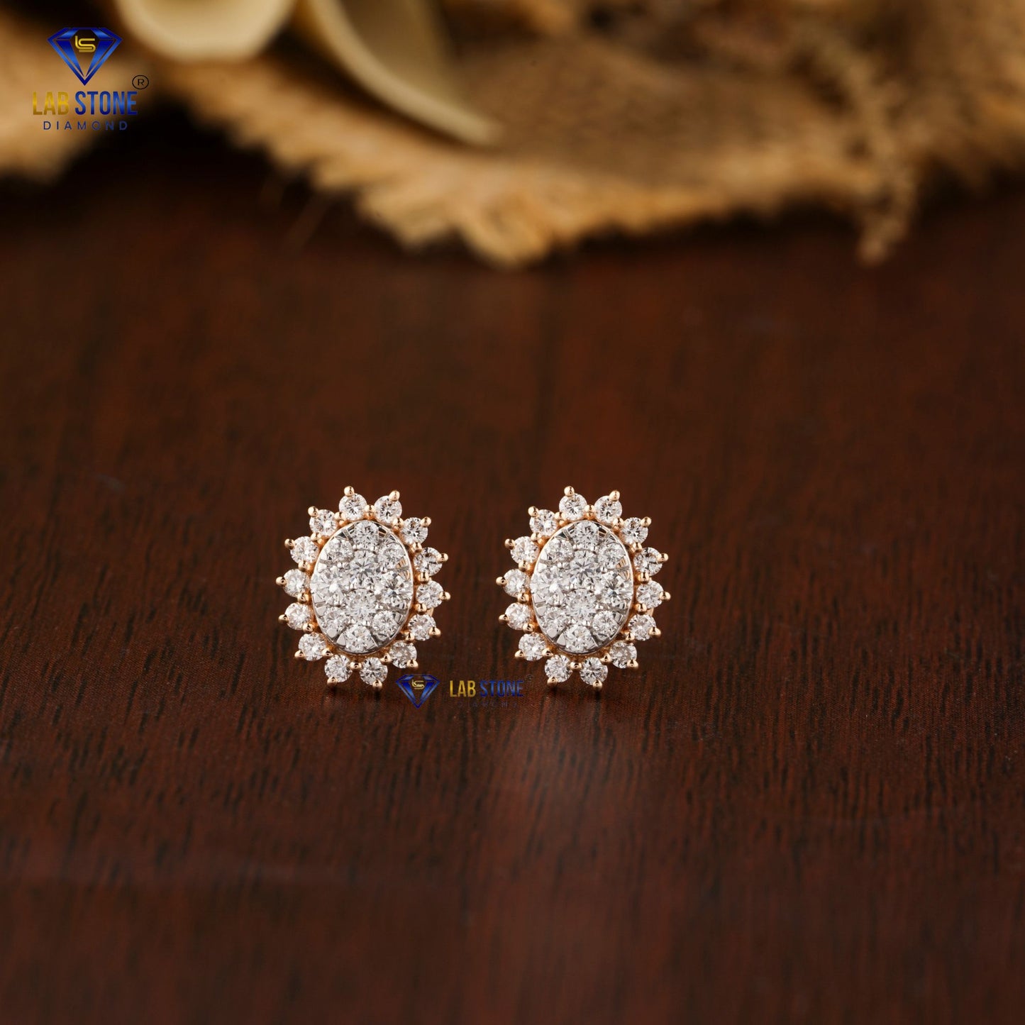 0.871 TDW Round Cut Diamond Pendant & Earring