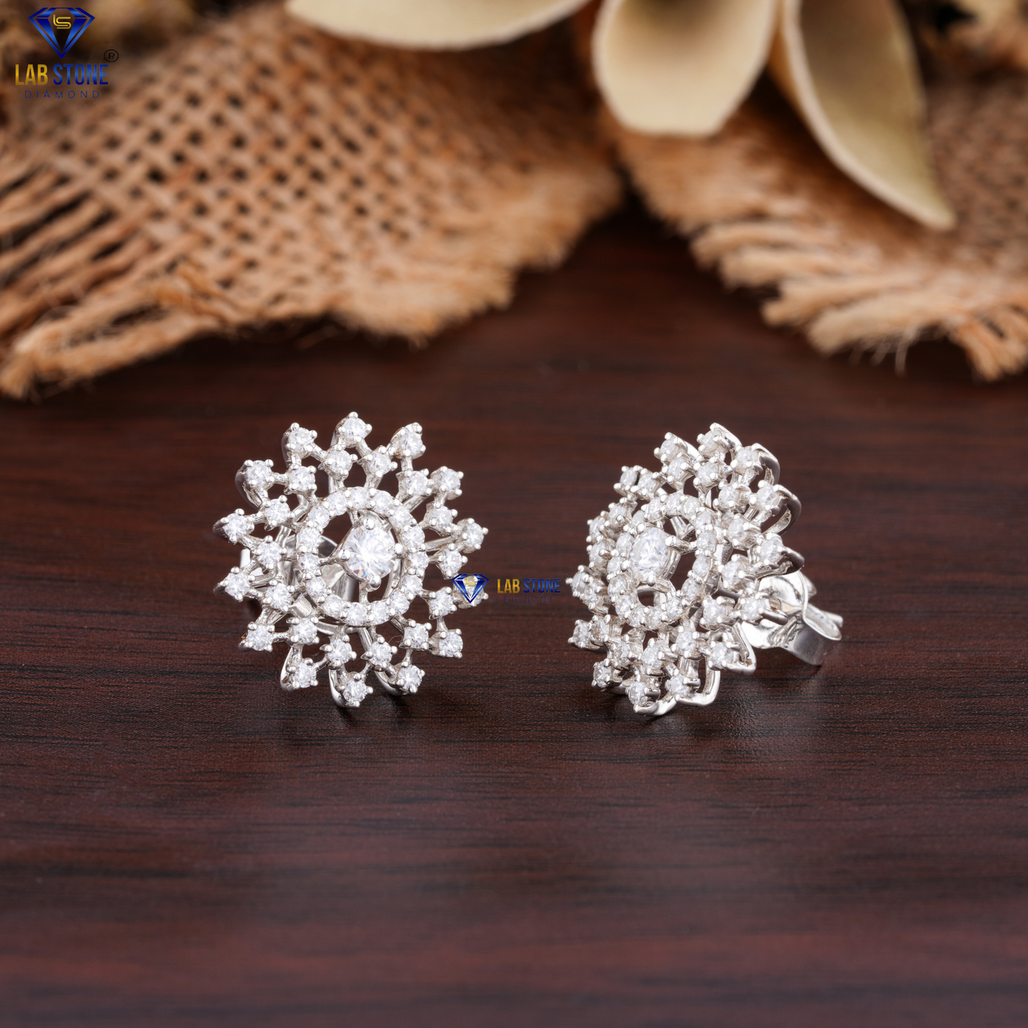 1.60 TDW Round Cut Diamond Pendant & Earring