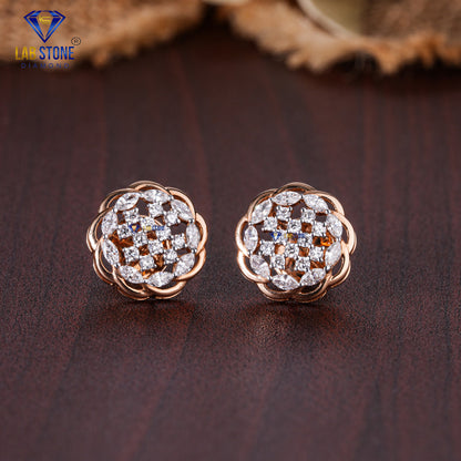 1.98 TDW Marquise & Round Cut Diamond Pendant & Earring