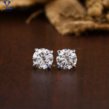 7.49 TDW Round Cut Diamond Pendant & Earring