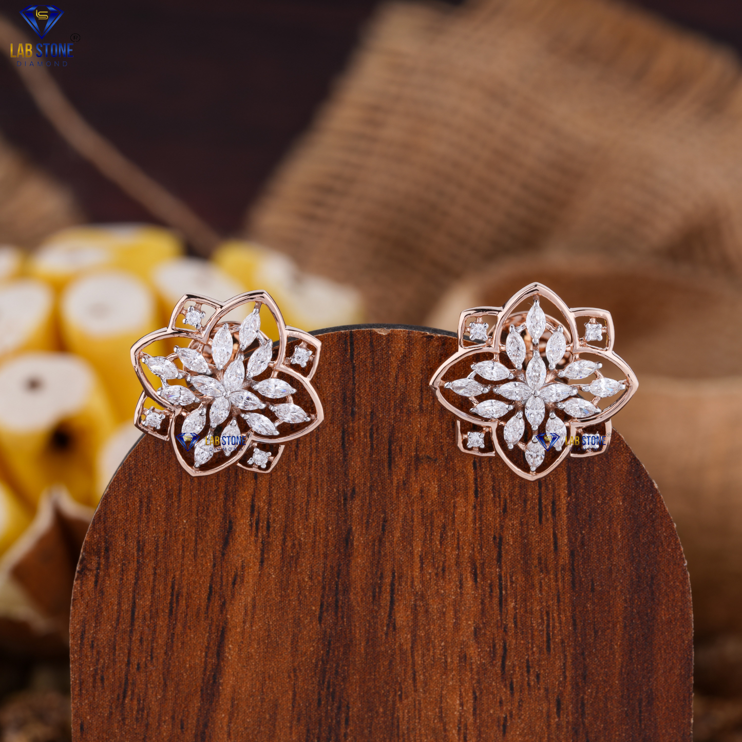 3.43 TDW Round, Marquise & Pear Cut Diamond Pendant & Earring