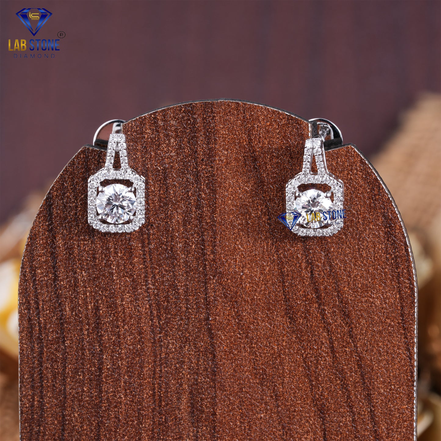 2.03 TDW Round Cut Diamond Pendant & Earring