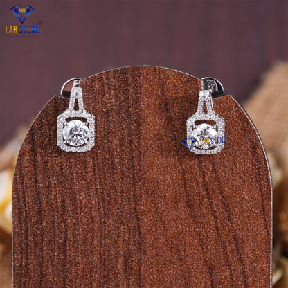 2.03 TDW Round Cut Diamond Pendant & Earring