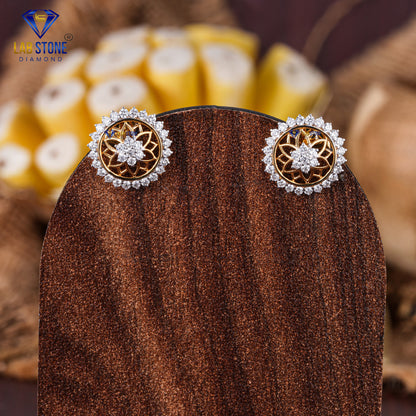 1.53 TDW Round Cut Diamond Pendant & Earring