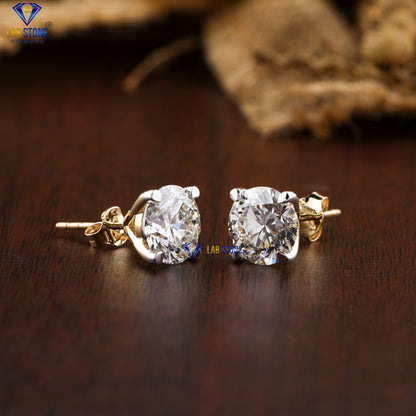 7.49 TDW Round Cut Diamond Pendant & Earring