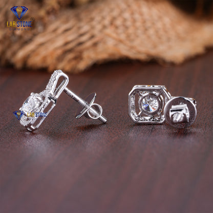 2.03 TDW Round Cut Diamond Pendant & Earring
