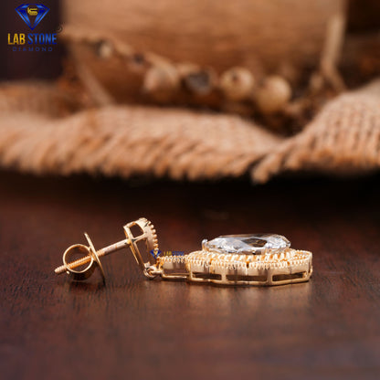 7.41 TDW Pear, Marquise & Round Cut Diamond Pendant & Earring