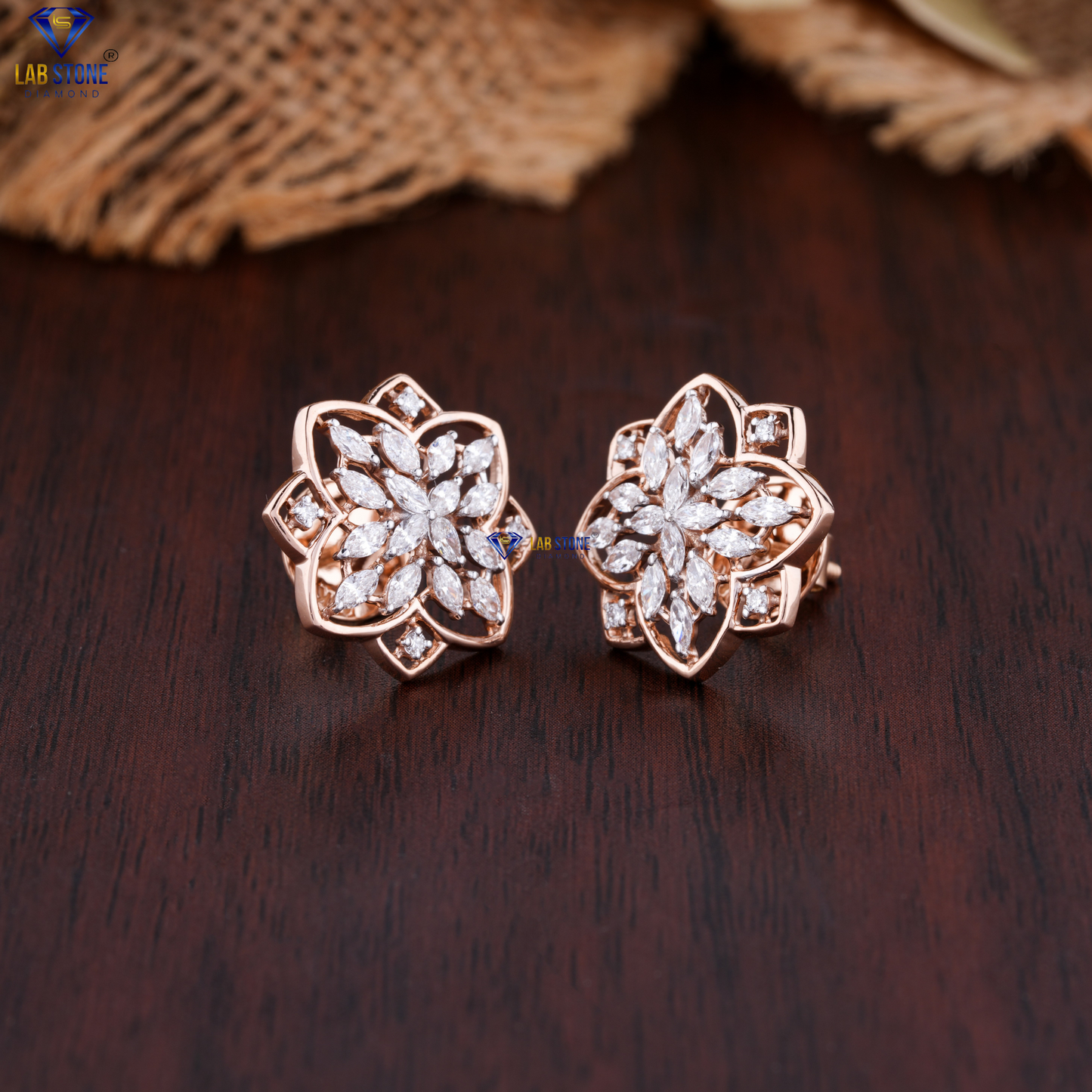 3.43 TDW Round, Marquise & Pear Cut Diamond Pendant & Earring