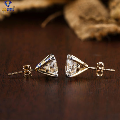 7.49 TDW Round Cut Diamond Pendant & Earring