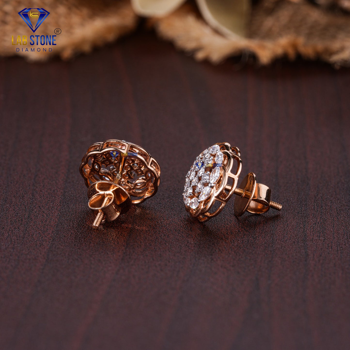 1.98 TDW Marquise & Round Cut Diamond Pendant & Earring