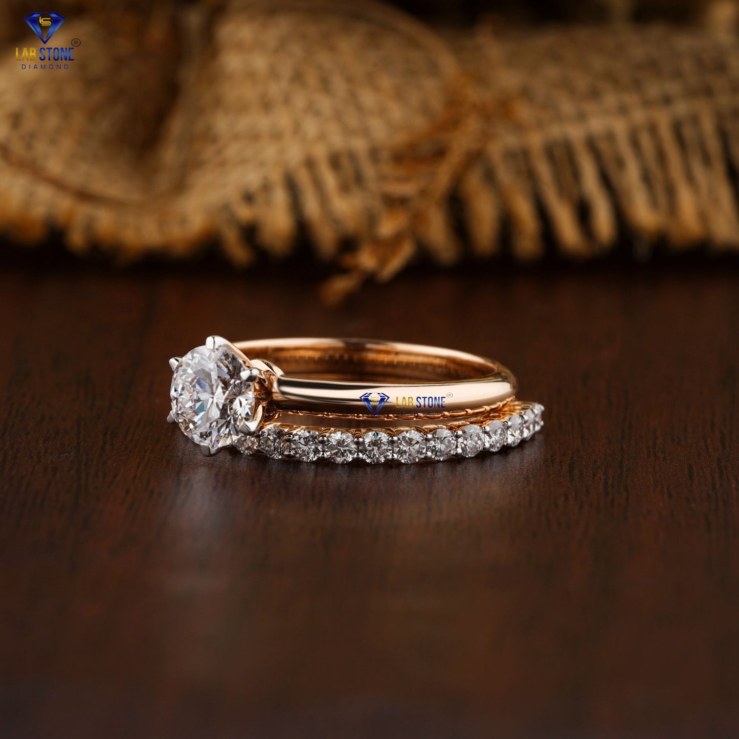 1.78 TDW Round Cut Women’s Diamond Ring with Band