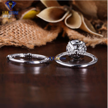 5.469 TDW Round Cut Women’s Diamond Ring with Band