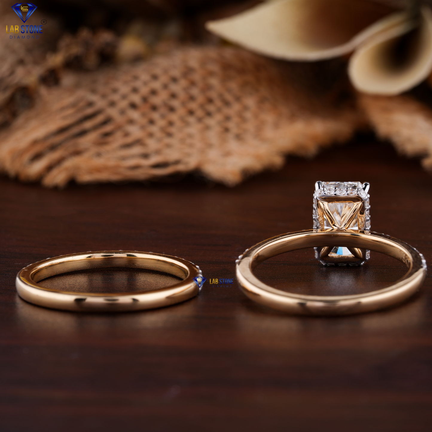 2.74 TDW Radiant & Round Cut Diamond Ring with Band