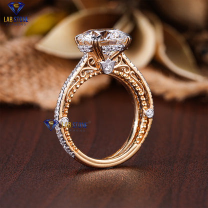 4.88 TDW Round Diamond Cut Women’s Ring with Band