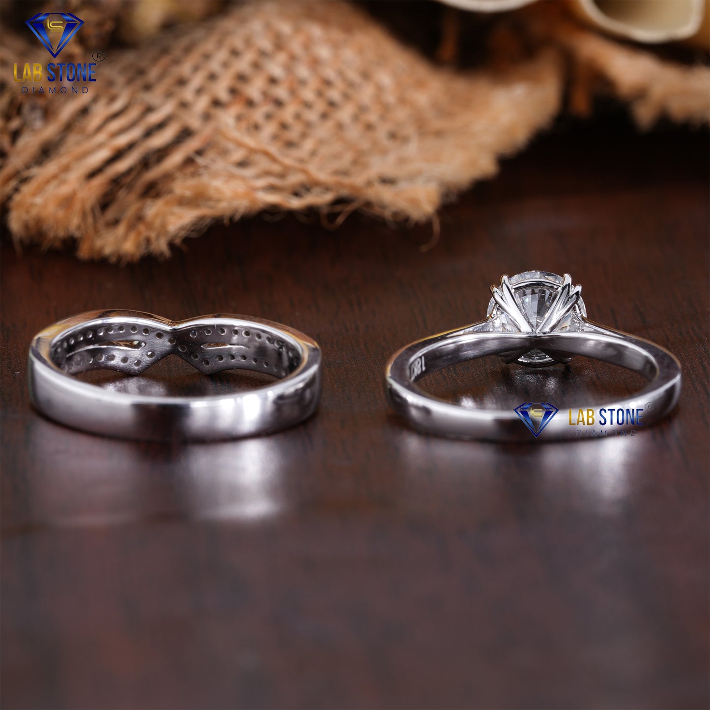 1.41 TDW Round Cut Women’s Diamond Ring with Band