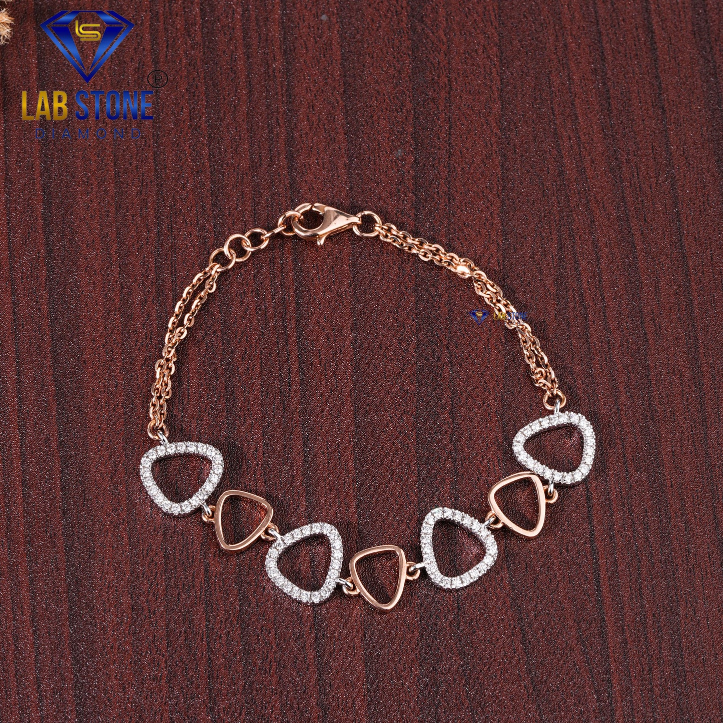0.58 TDW Round Cut Diamond Slider Bracelet