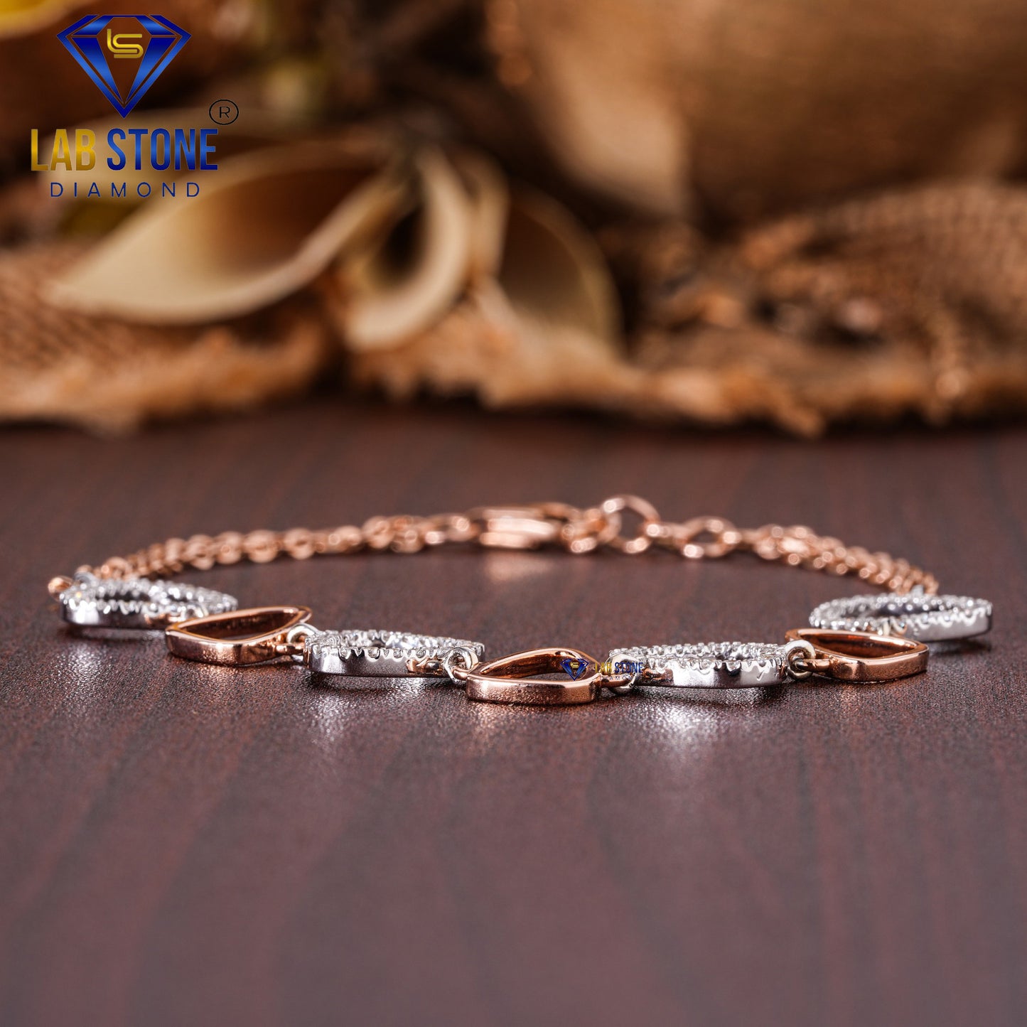 0.58 TDW Round Cut Diamond Slider Bracelet