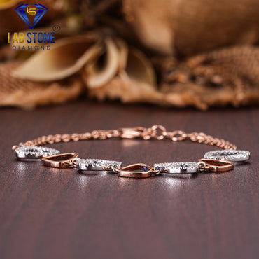 0.58 TDW Round Cut Diamond Slider Bracelet