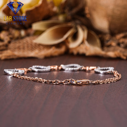 0.58 TDW Round Cut Diamond Slider Bracelet