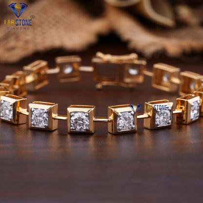 4.59 TDW Round Cut Diamond Slider Bracelet