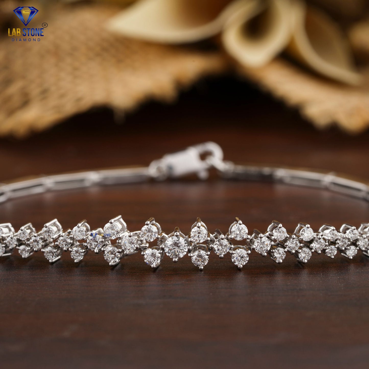 1.342 TDW Round Cut Diamond Slider Bracelet