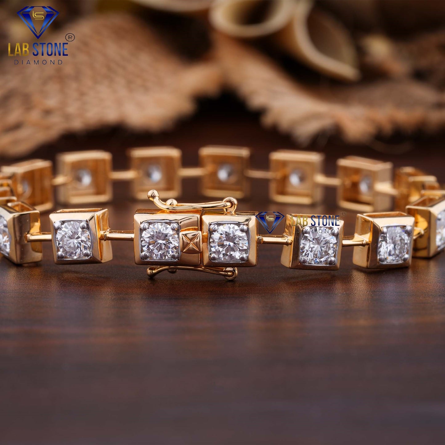 4.59 TDW Round Cut Diamond Slider Bracelet