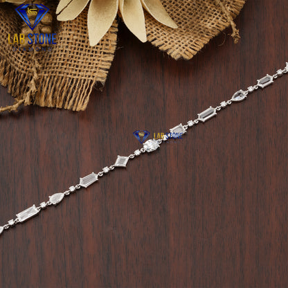 5.42 TDW Rose Cut, Oval & Round Cut Diamond Slider Bracelet