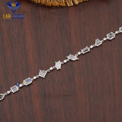 4.49 TDW Rose Cut & Round Cut Diamond Slider Bracelet