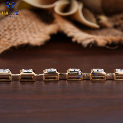 4.59 TDW Round Cut Diamond Slider Bracelet