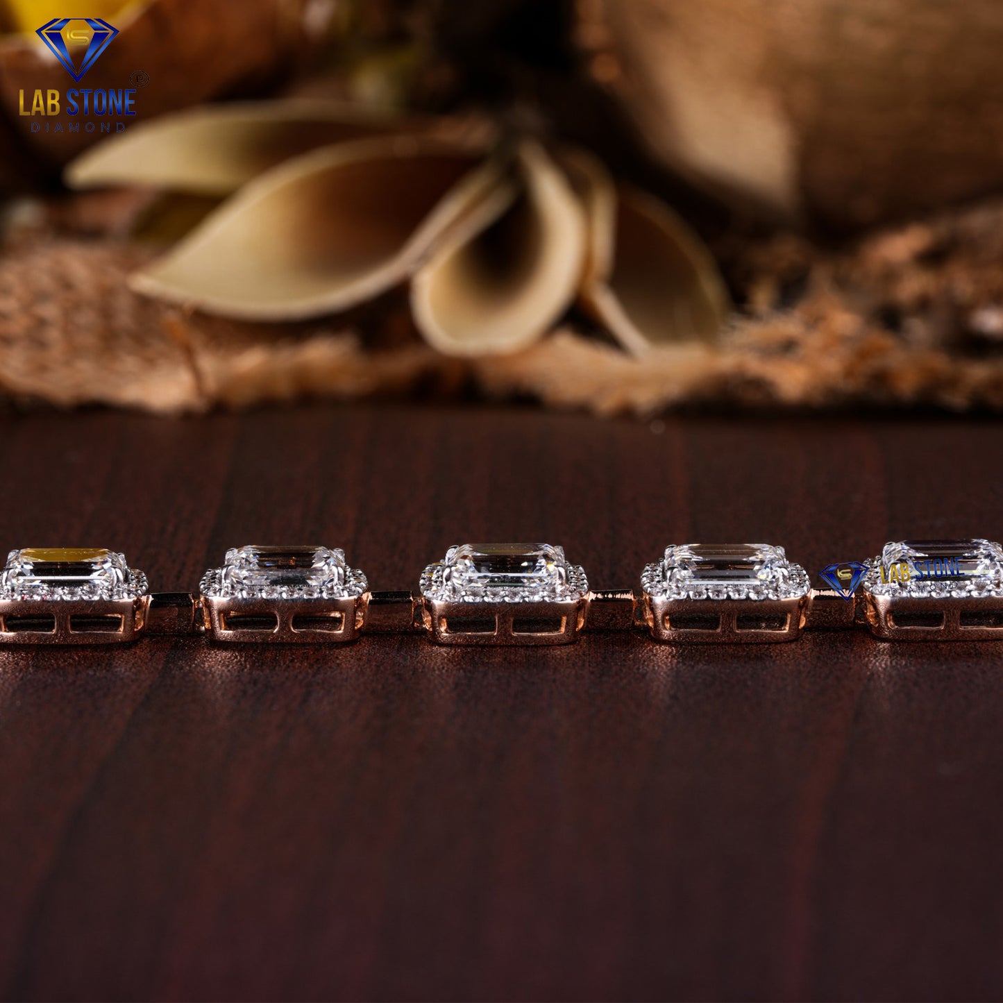 12.18 TDW Round & Emerald Cut Diamond Women’s Slider Bracelet