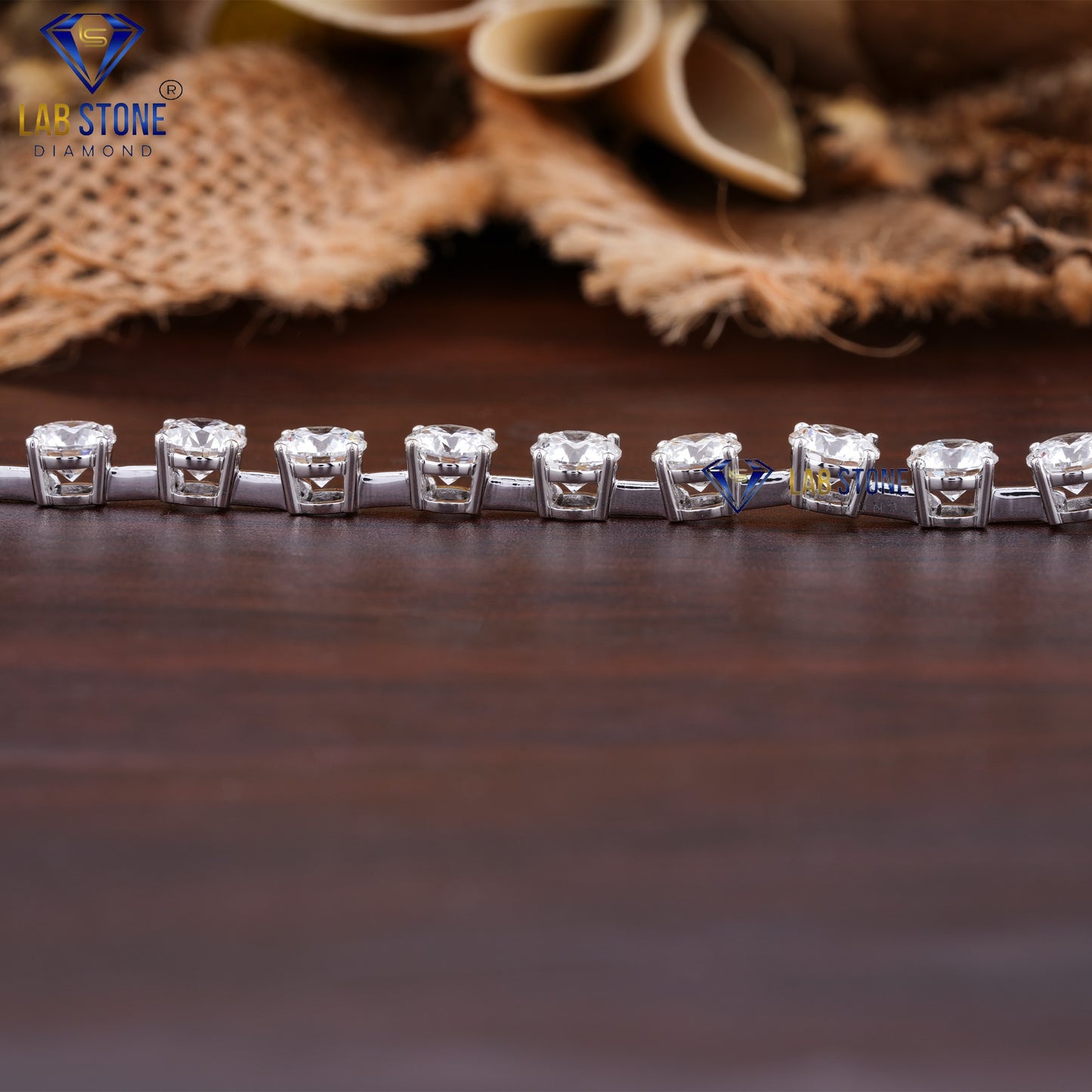 6.09 TDW Round Cut Diamond Slider Bracelet