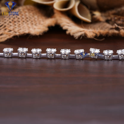 6.09 TDW Round Cut Diamond Slider Bracelet