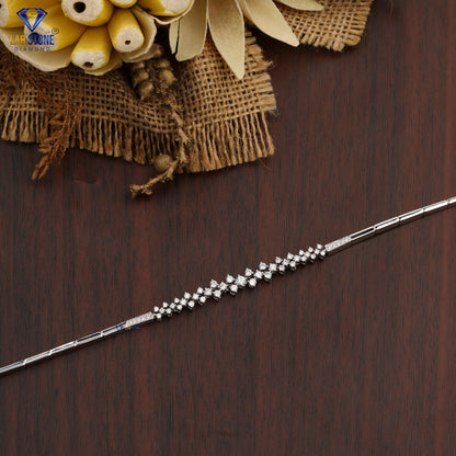 1.342 TDW Round Cut Diamond Slider Bracelet