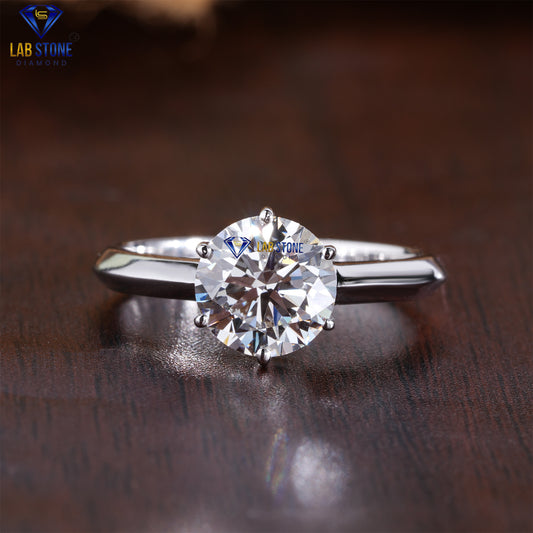 1.50 TDW Round Cut Women’s Solitaire Diamond Ring