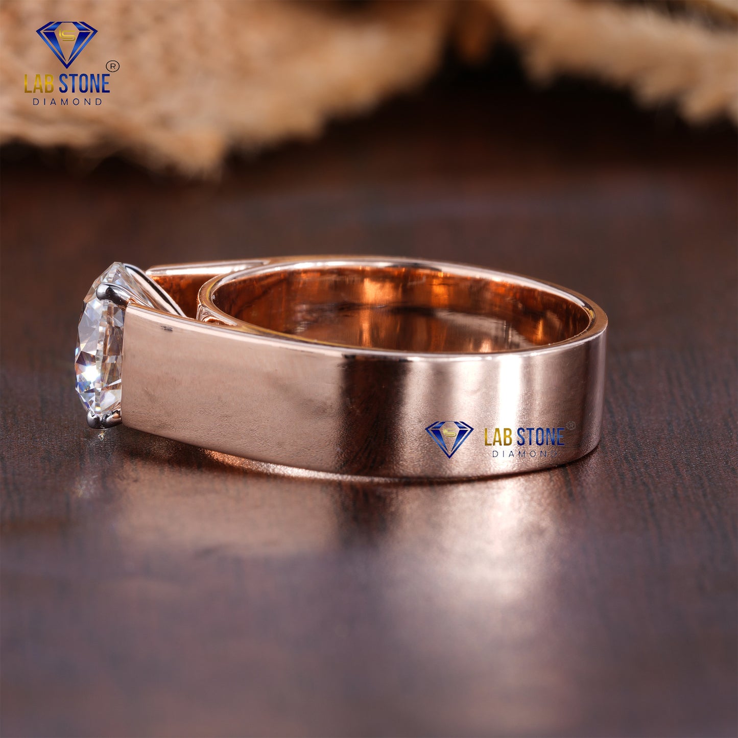 2.30 TDW Round Cut Men’s Solitaire Diamond Ring