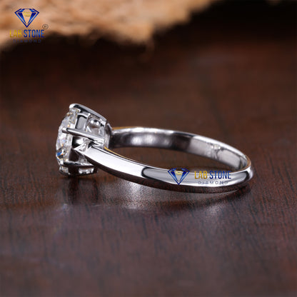 1.50 TDW Round Cut Women’s Solitaire Diamond Ring