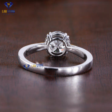 1.00 TDW Round Cut Women’s Solitaire Diamond Ring