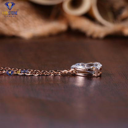 1.09 TDW Pear Cut Diamond Solitaire Pendant with Chain