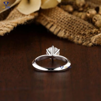 2.01 TDW Round Cut Women’s Solitaire Diamond Ring