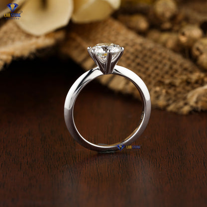 2.01 TDW Round Cut Women’s Solitaire Diamond Ring