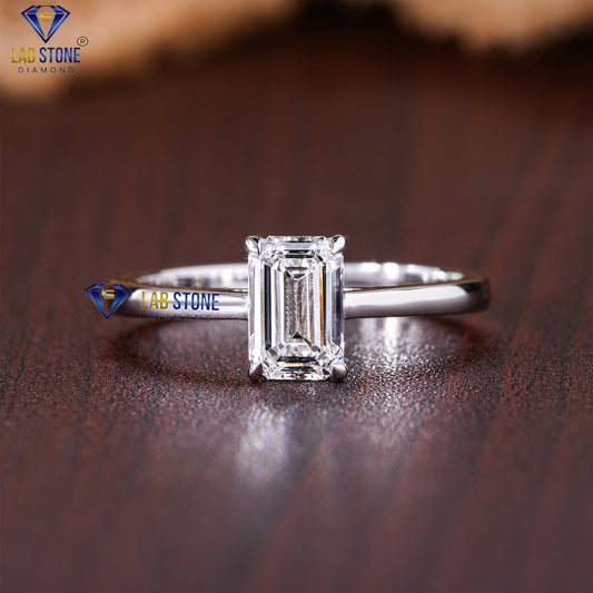 1.00 TDW Emerald Cut Diamond Women’s Solitaire Ring