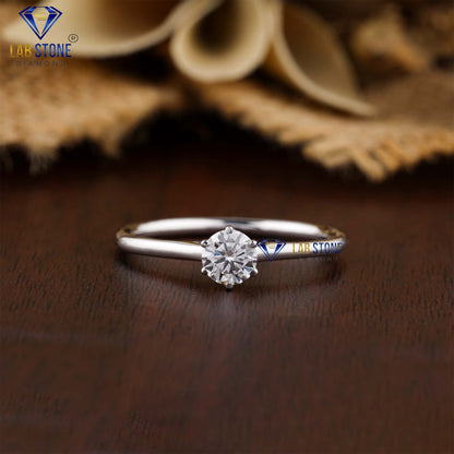 0.56 TDW Round Cut Women’s Solitaire Diamond Ring