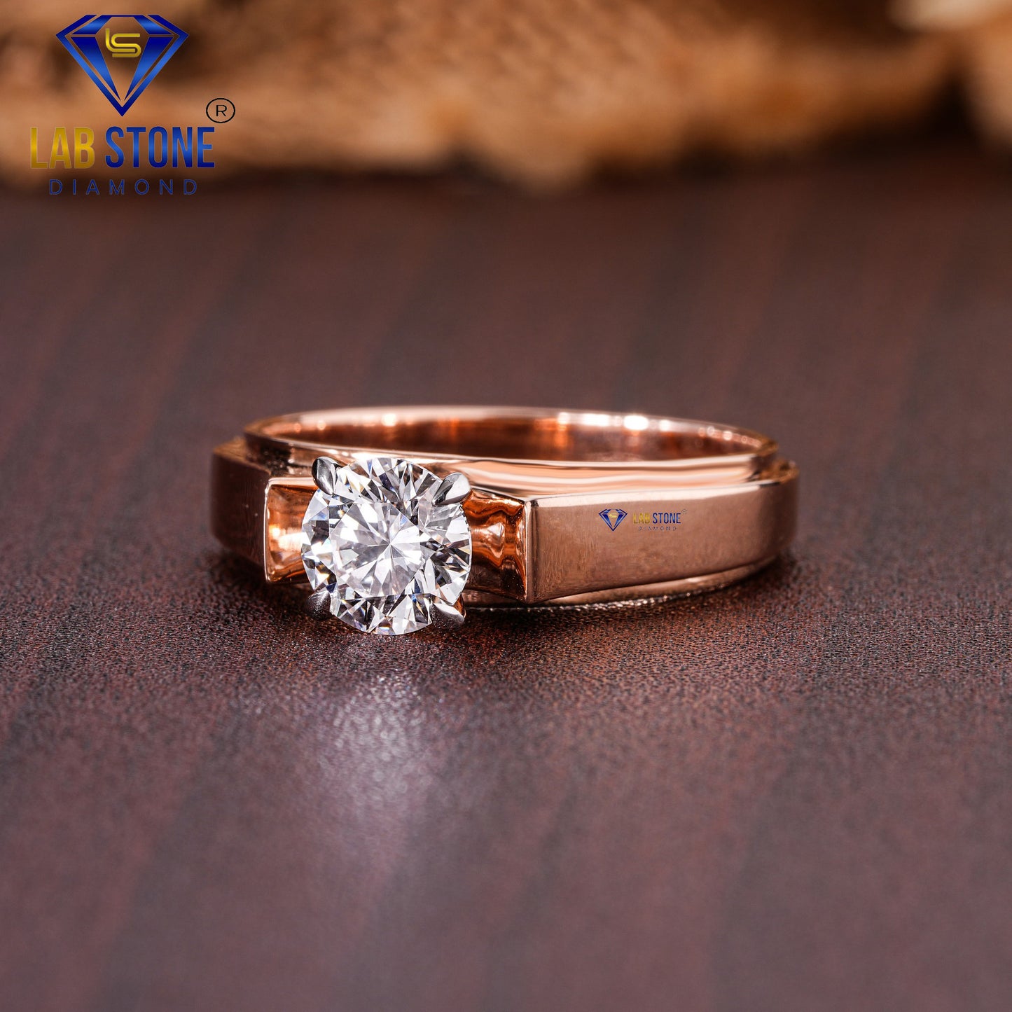 1.00 TDW Round Cut Diamond Solitaire Engagement Ring