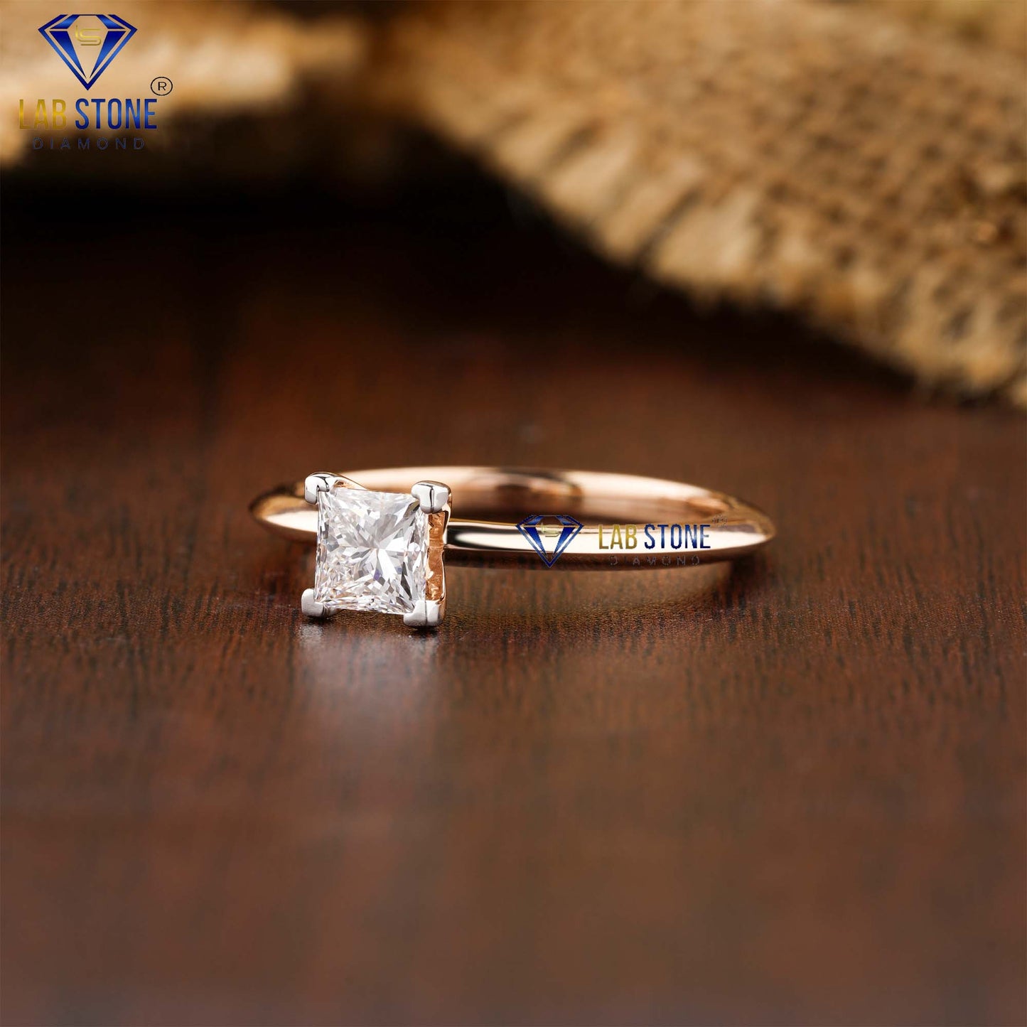 0.75 TDW Princess Cut Women’s Diamond Solitaire Ring