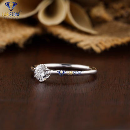 0.56 TDW Round Cut Women’s Solitaire Diamond Ring