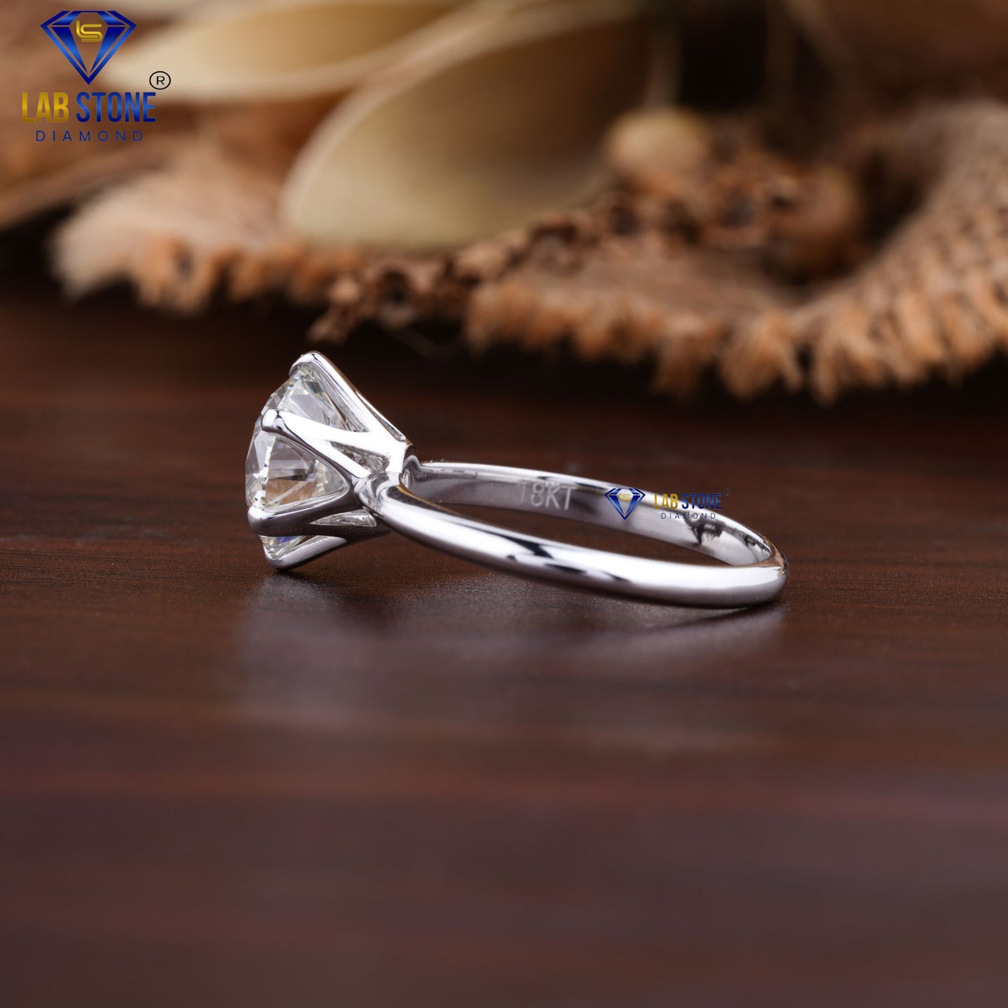 2.69 TDW Round Brilliant Cut Diamond Solitaire Ring