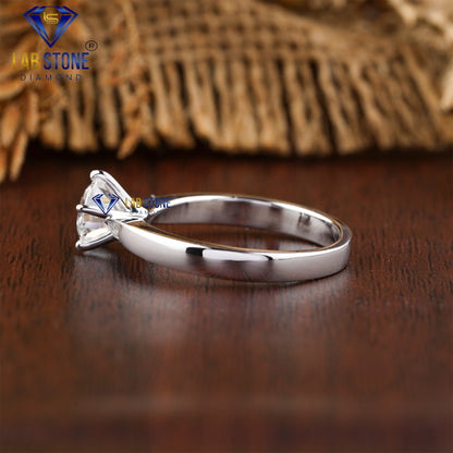 1.57 TDW Round Cut Diamond Simple Solitaire Ring