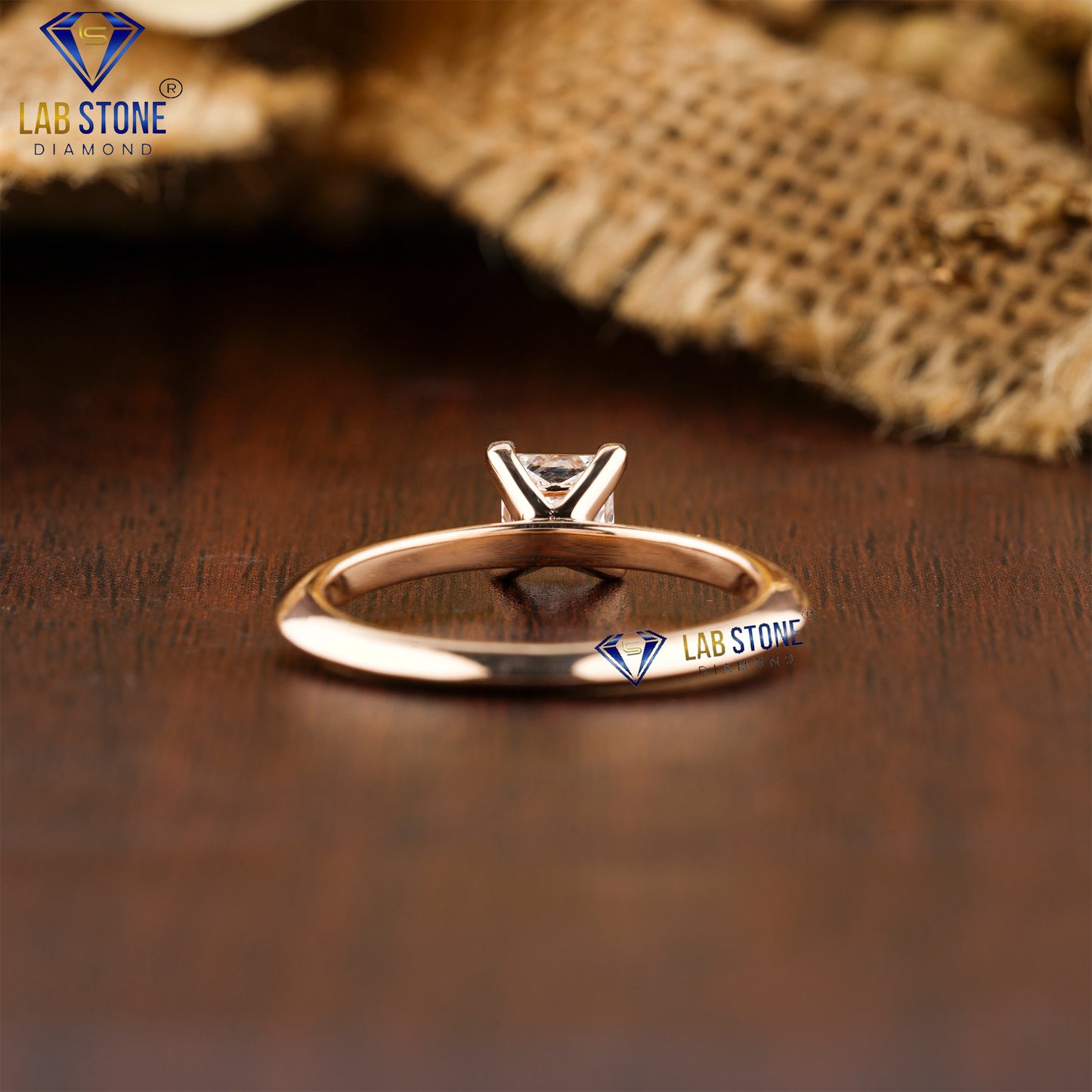 0.75 TDW Princess Cut Women’s Diamond Solitaire Ring